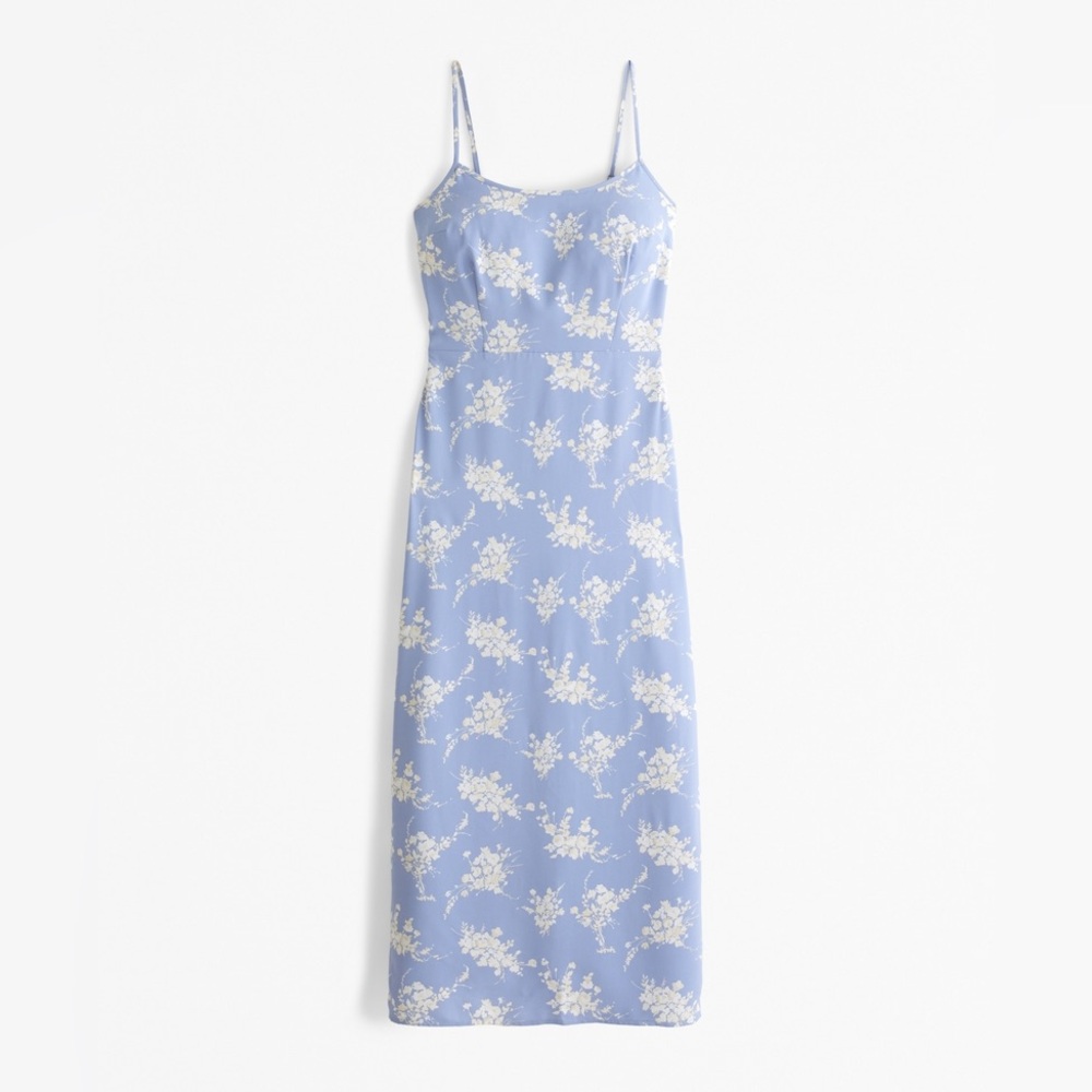 Abercrombie & Fitch Blue Floral Midi Dress - Picture 2 of 5